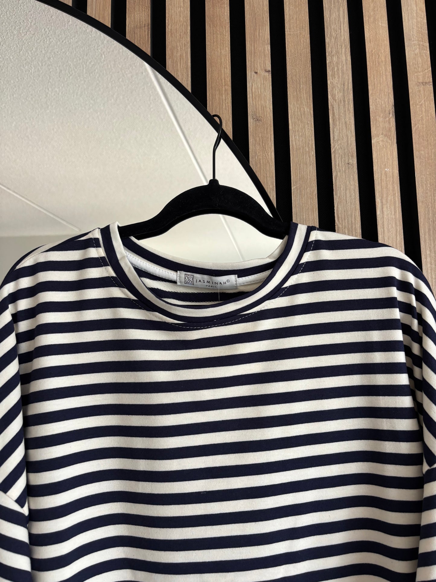 JERSEY OVERSIZE BLUE MARINE-CREAM