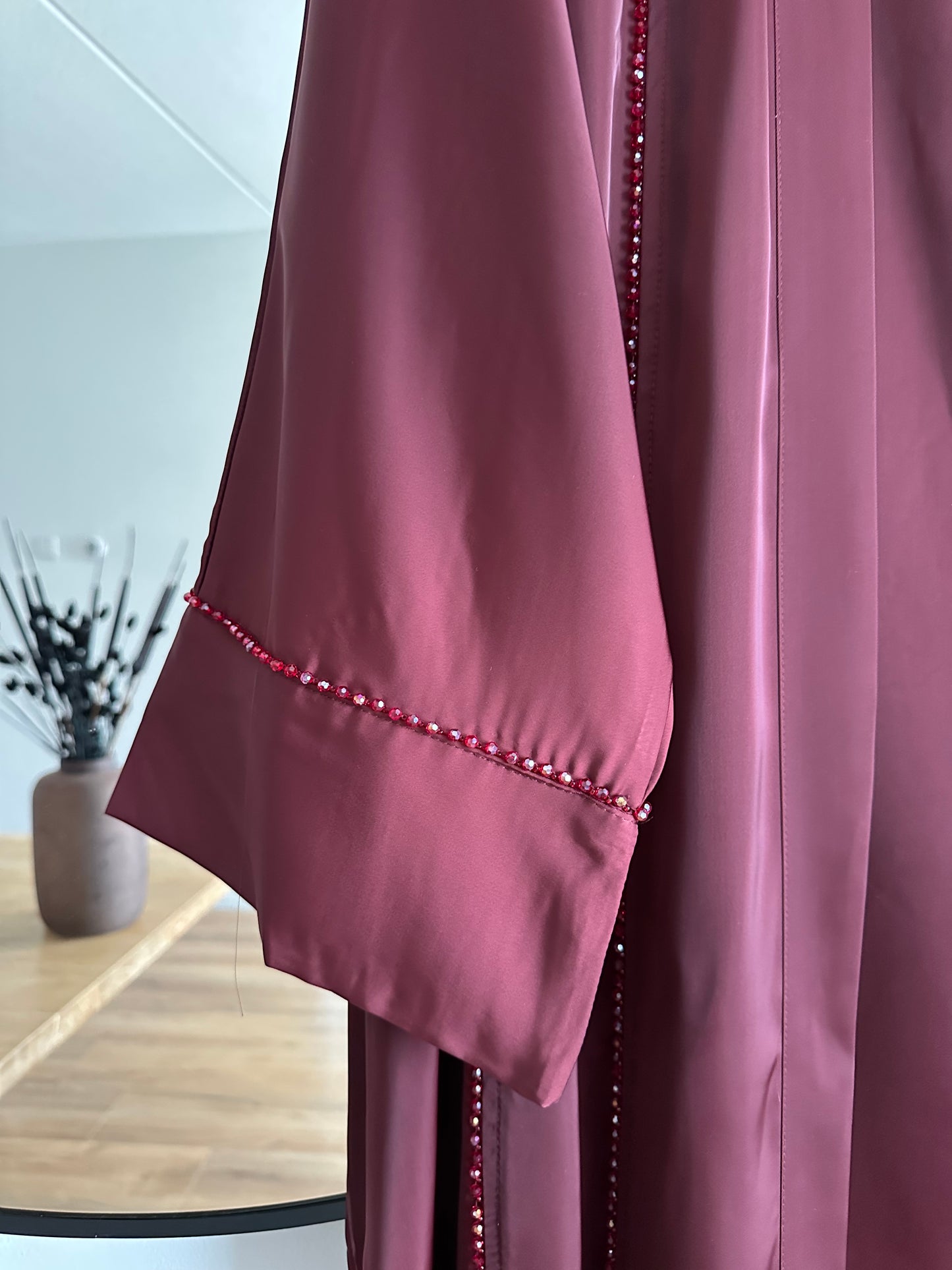 ABAYA NOURA BURGUNDY