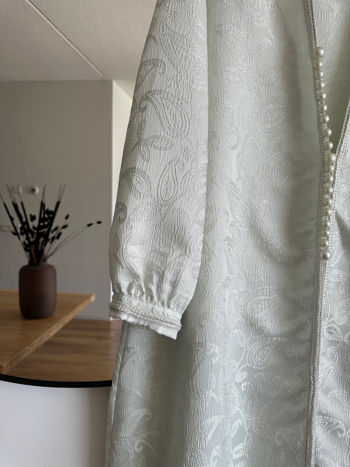 KIMONO BROCARD VERDE CLARO