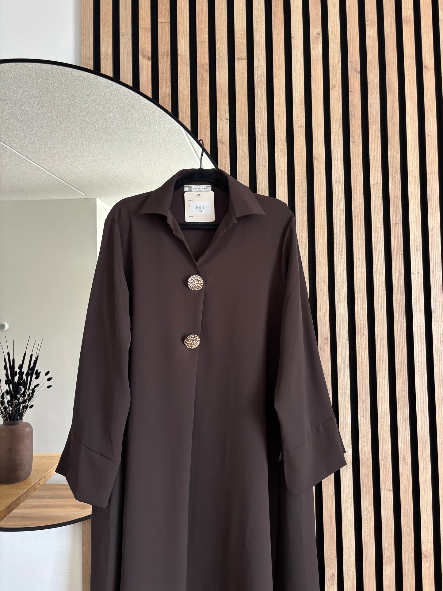 ABAYA FIRDAOUS BROWN FONCE