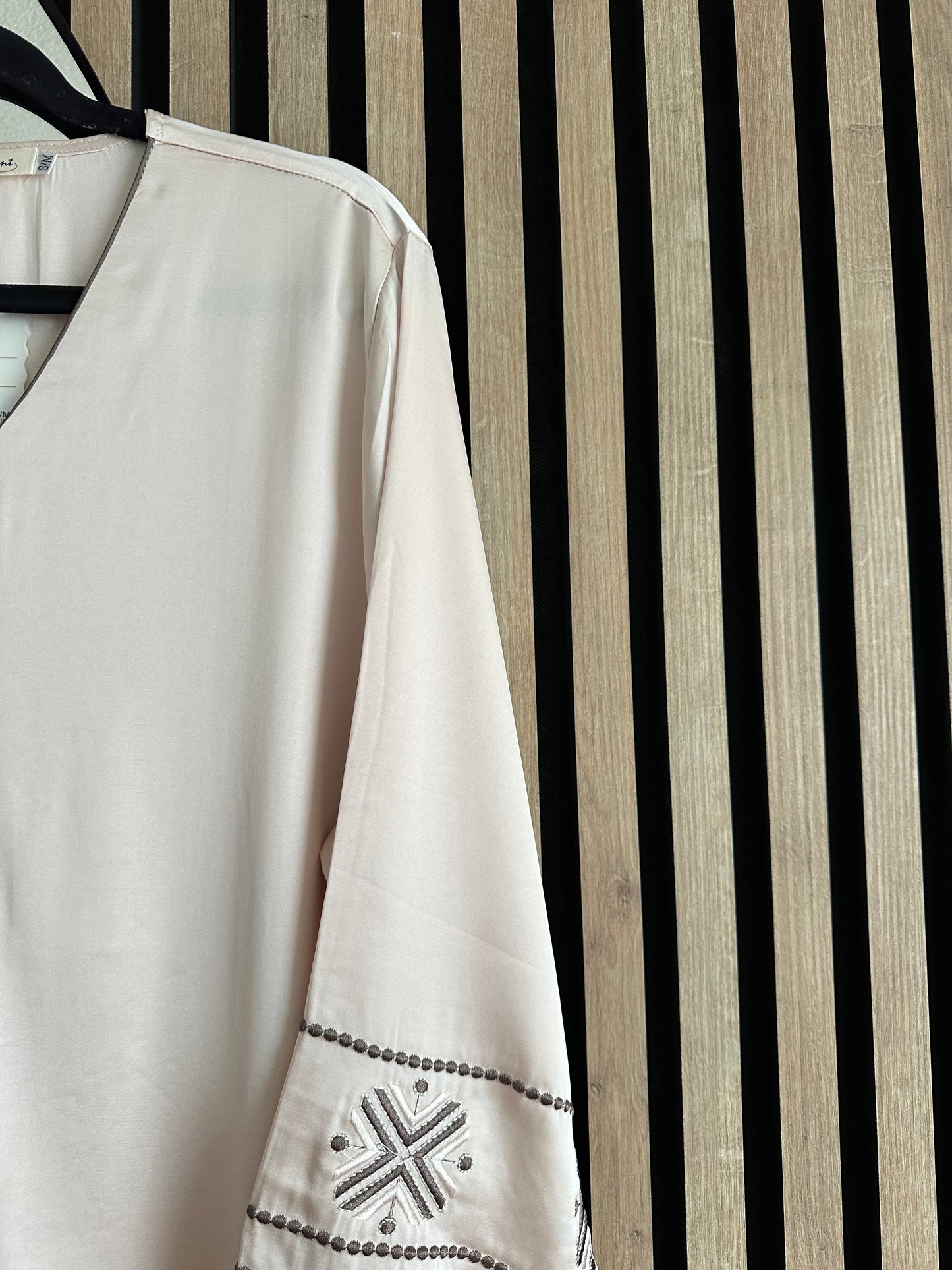 ABAYA HAYAT BEIGE-ROSE