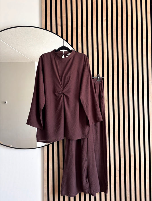 SET HAKIMA DARK BROWM