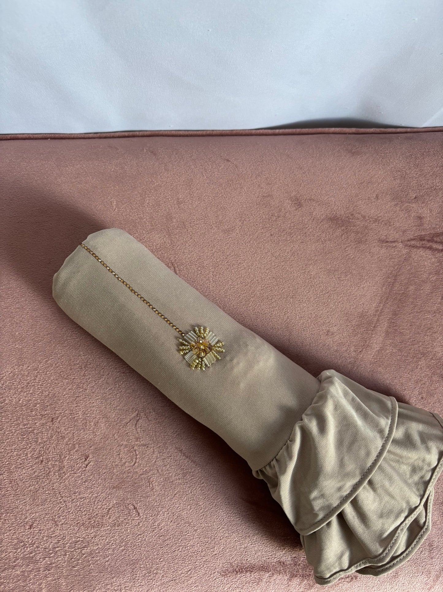 HIJAB VOLANTES DIAMOND TAUPE