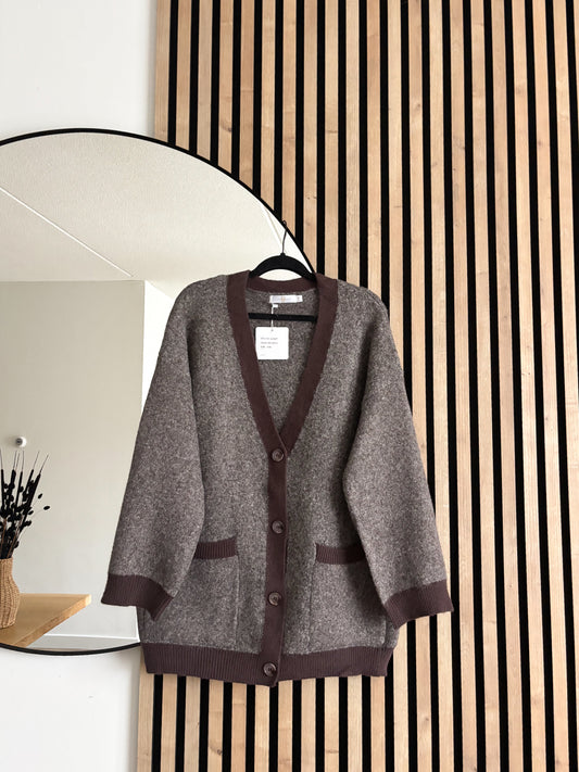 CARDIGAN DARK BROWN