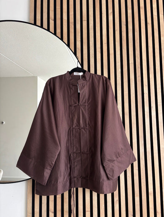 CAMISA INÉS DARK BROWN