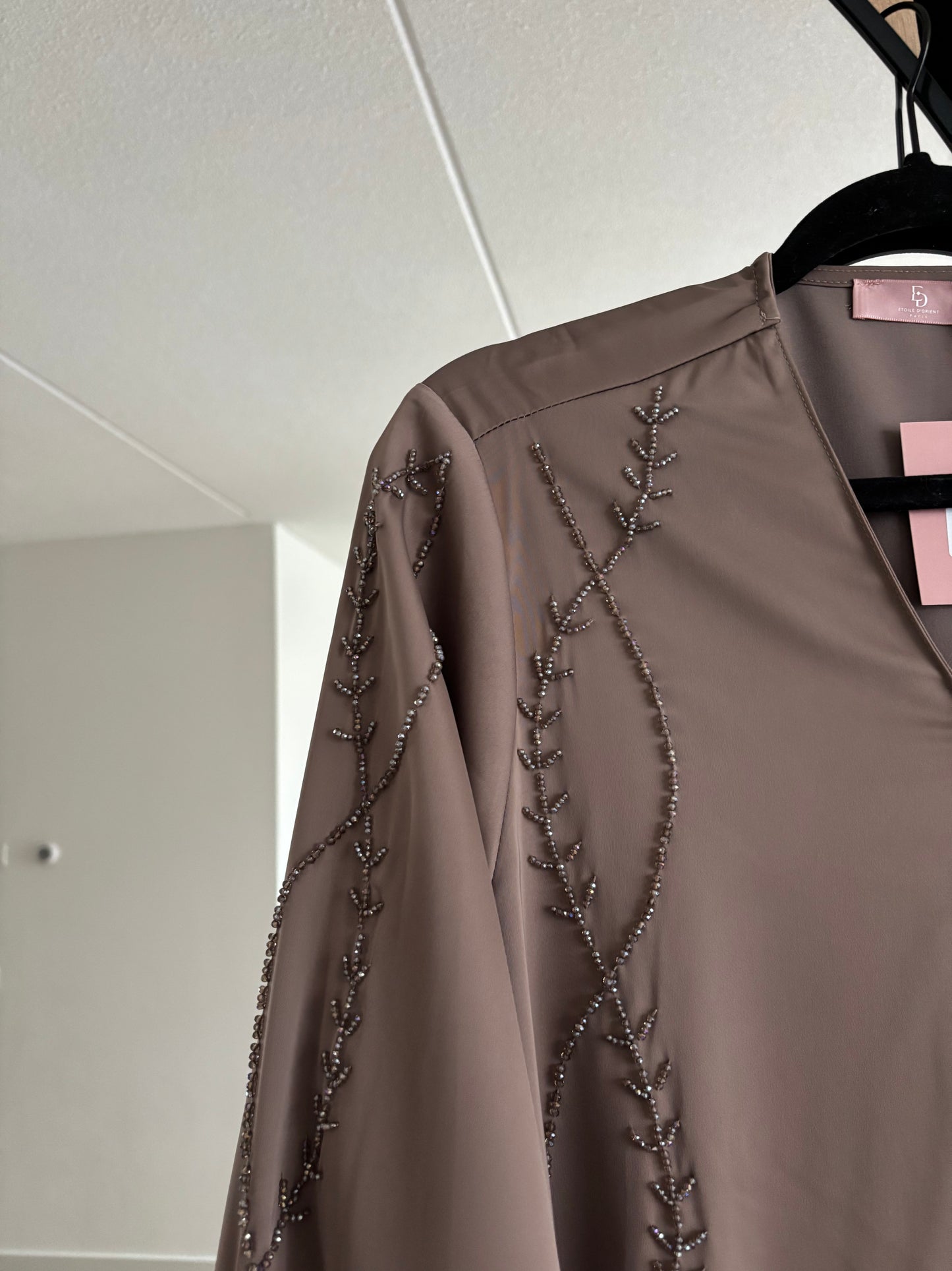 ABAYA RIM TAUPE