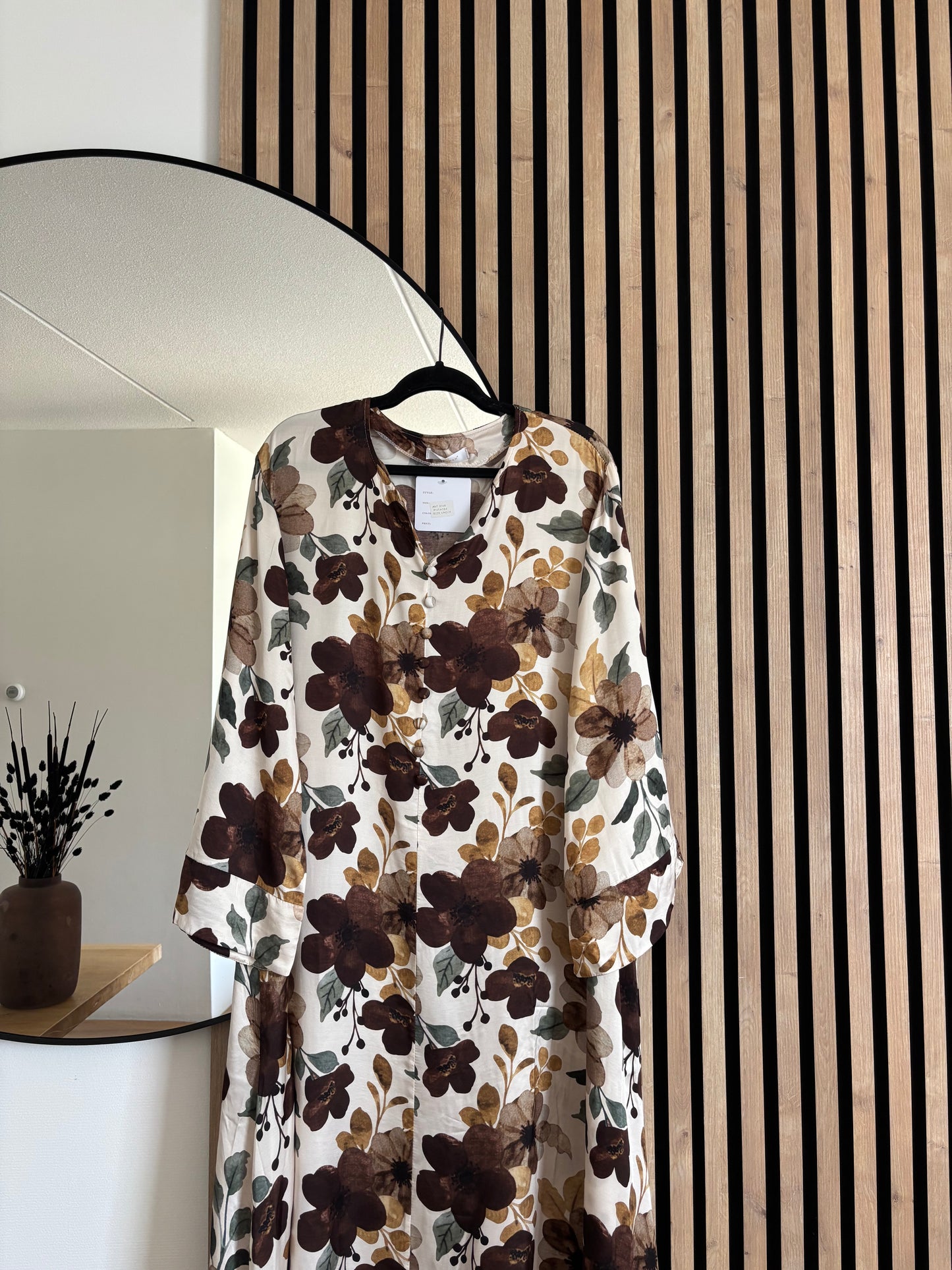 DRESS NABILA BROWN FONCE