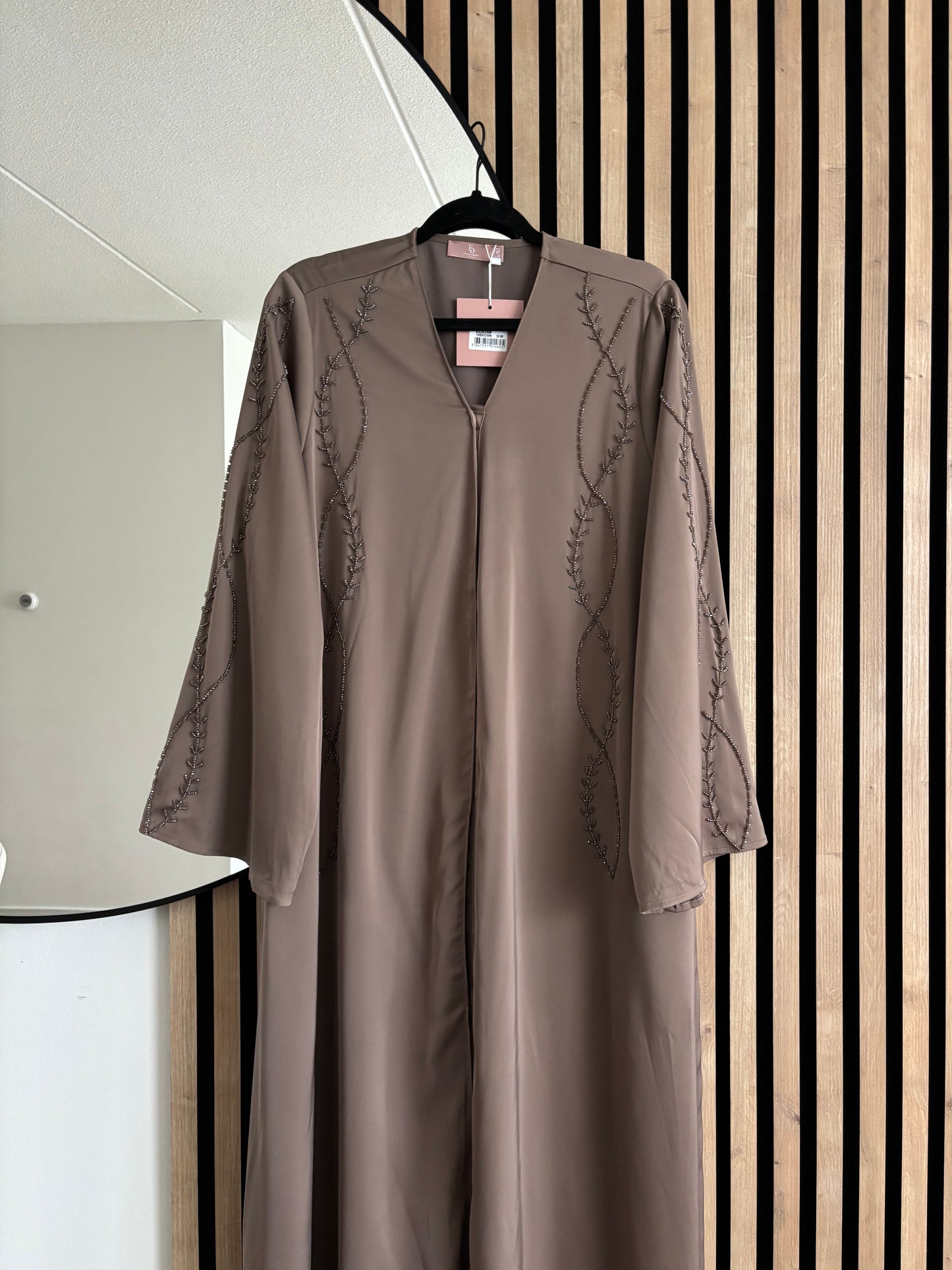 ABAYA RIM TAUPE