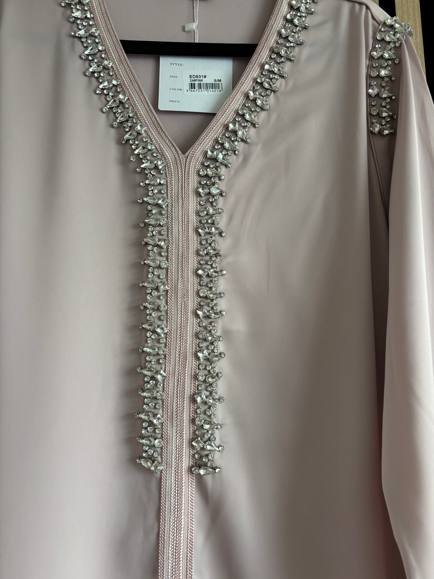 DRESS CAFTAN DIAMOND PINK
