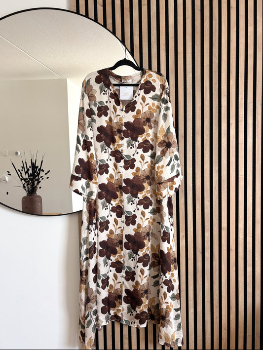 DRESS NABILA BROWN FONCE