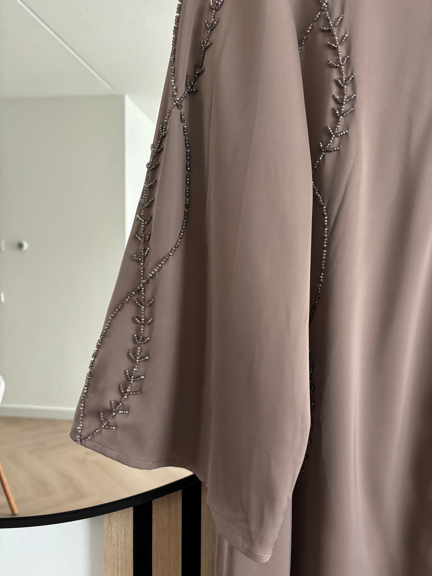 ABAYA RIM TAUPE