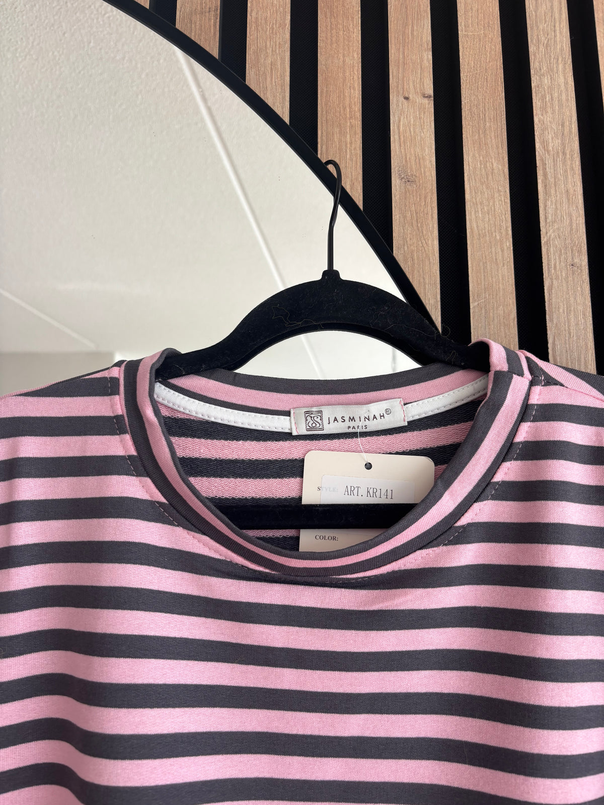 JERSEY OVERSIZE PINK-GREY