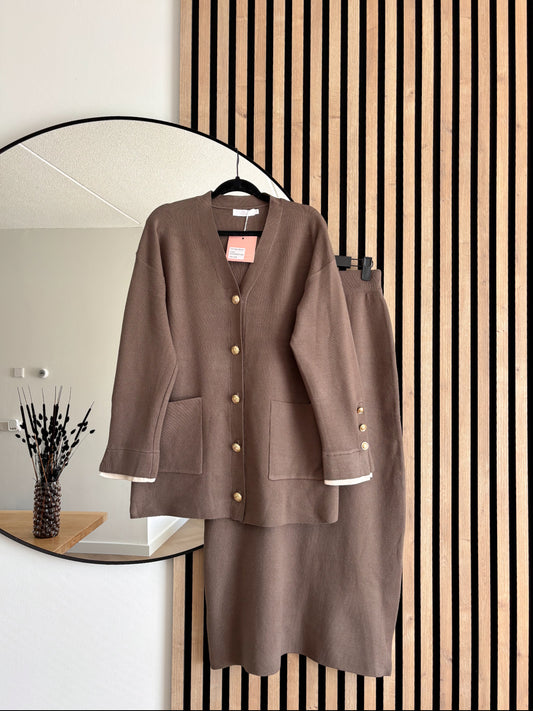SET SAKINA CAQUI TAUPE