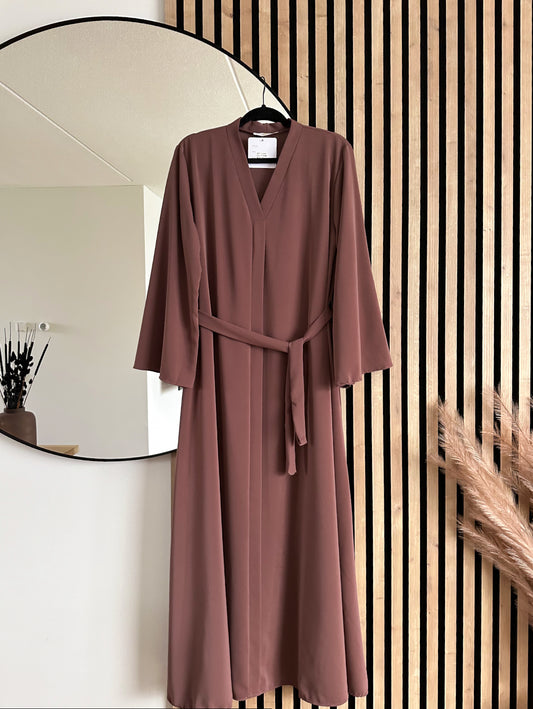 ABAYA NORA BROWN ROSE