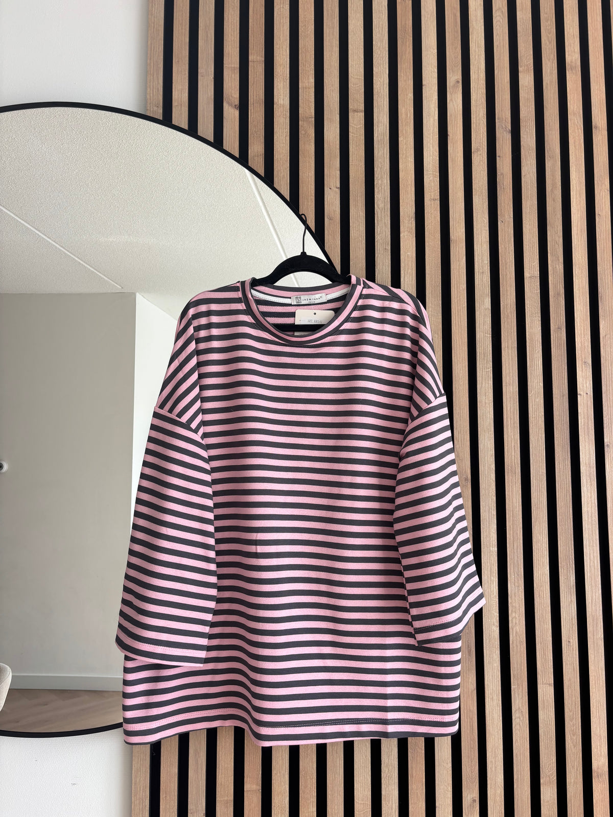 JERSEY OVERSIZE PINK-GREY