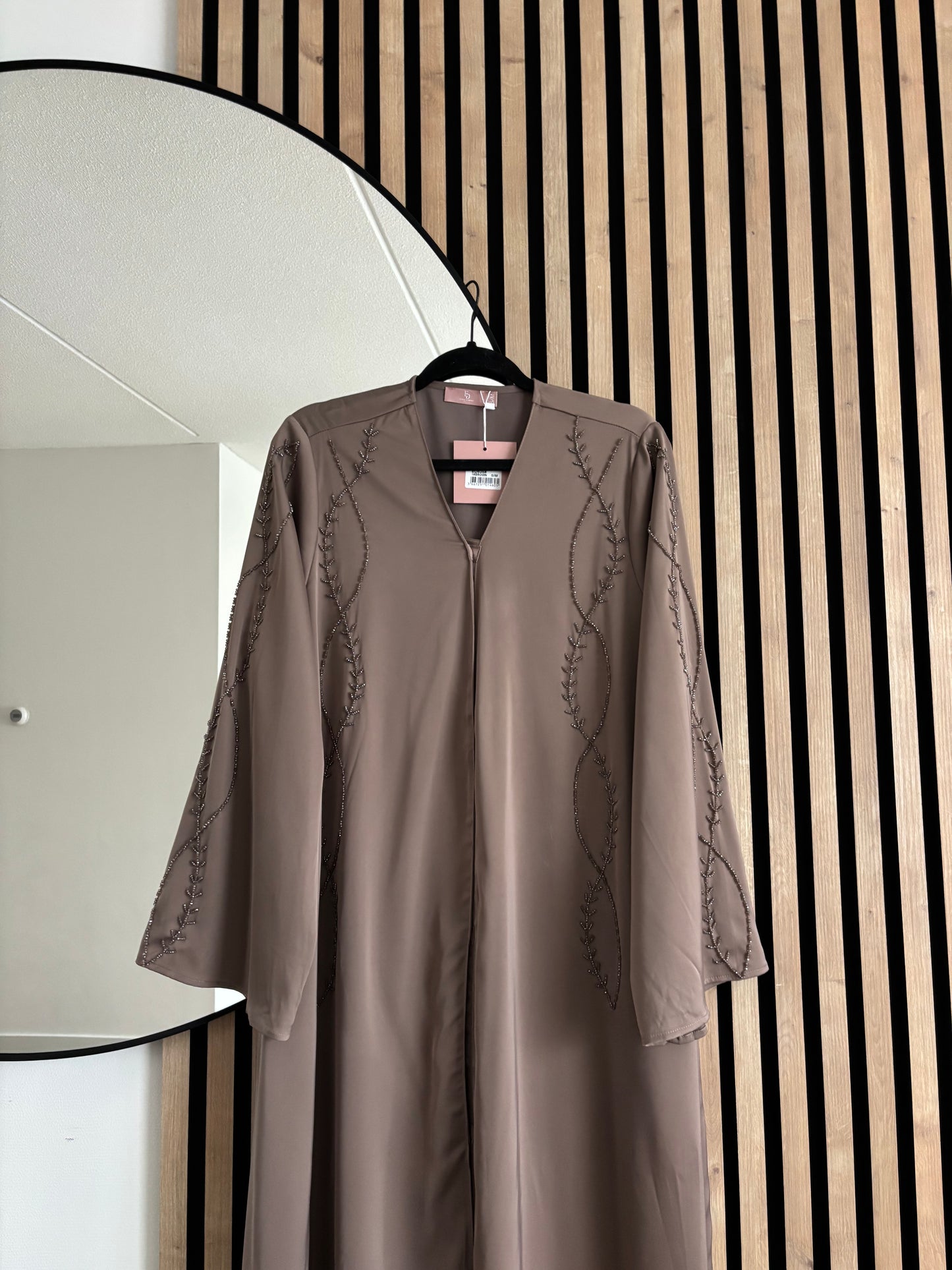 ABAYA RIM TAUPE