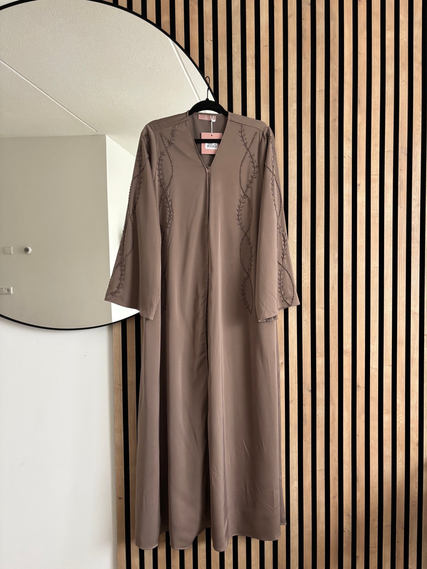 ABAYA RIM TAUPE
