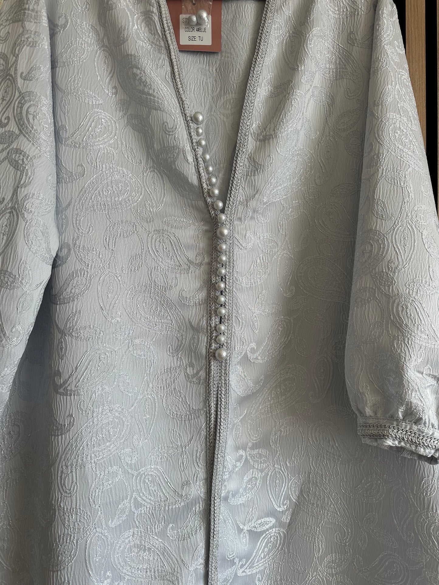 KIMONO BROCARD BLUE CIEL