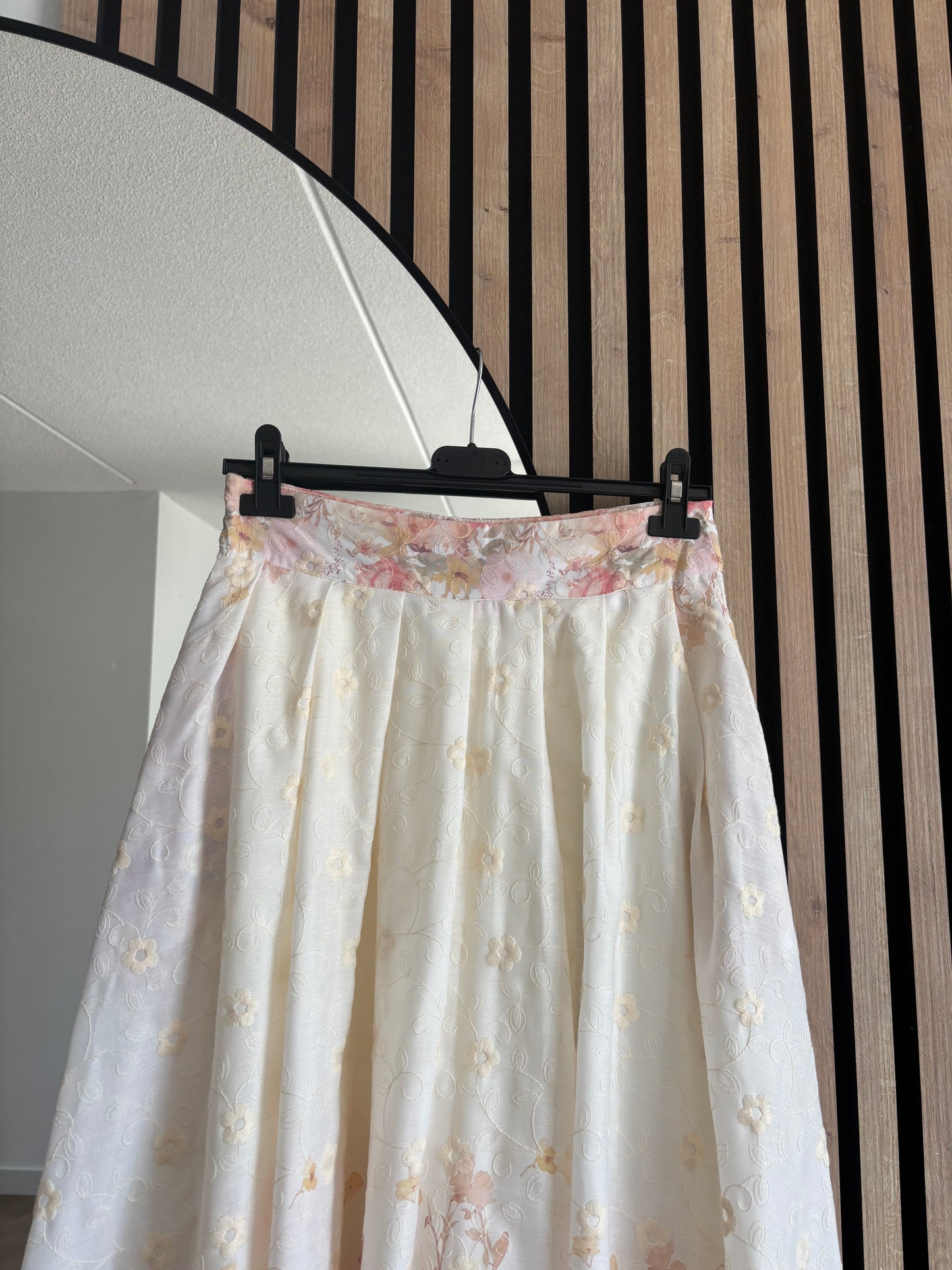 FALDA LONG FLOWERS LINA PINK