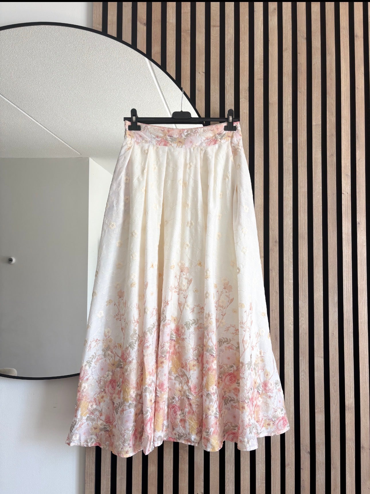 FALDA LONG FLOWERS LINA PINK