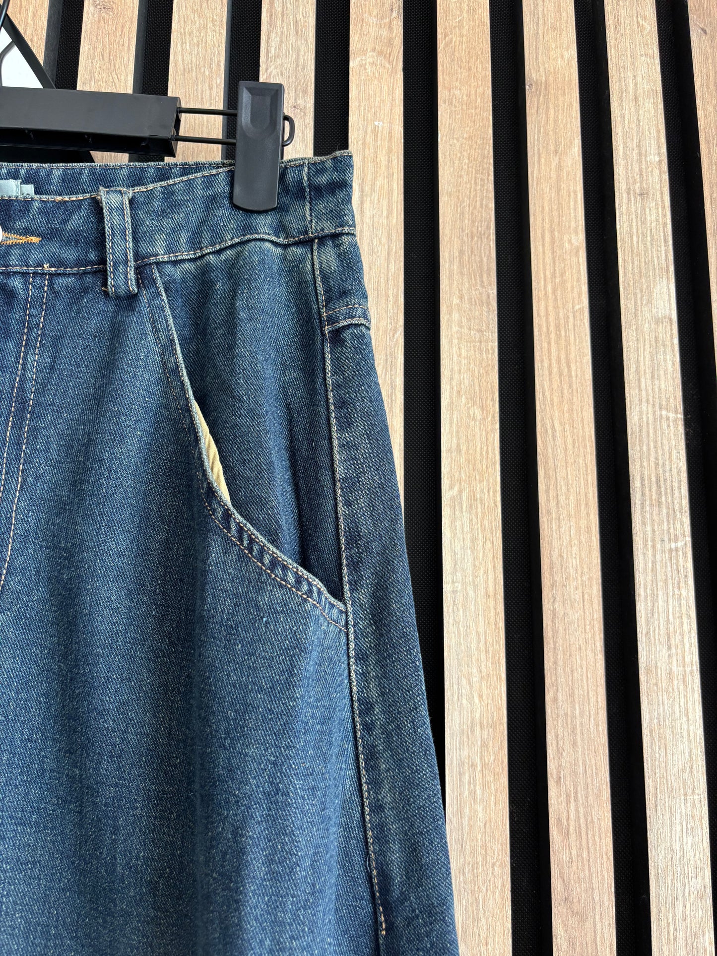 FALDA JEAN BLUE MARINE